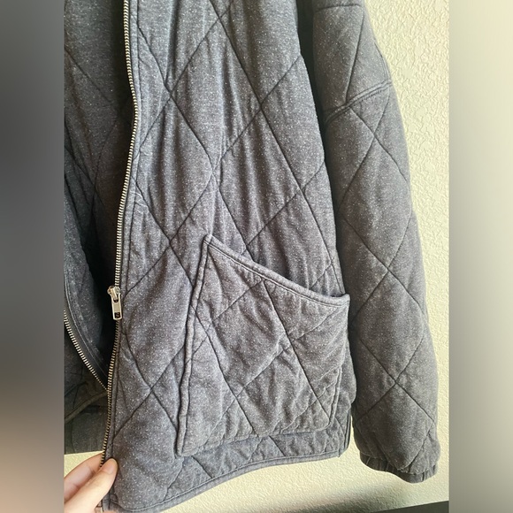 Wild Fable Target Oversized Quilted Hooded Sweatshirt Grey Size X-Large - Picture 2 of 7